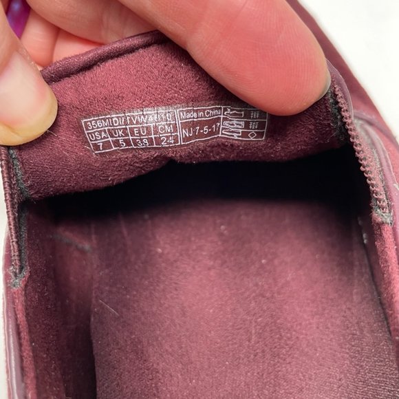 Vionic Womens Burgundy Suede Leather Slip on Comfort Loafer Sneaker Size 7 - Picture 8 of 11